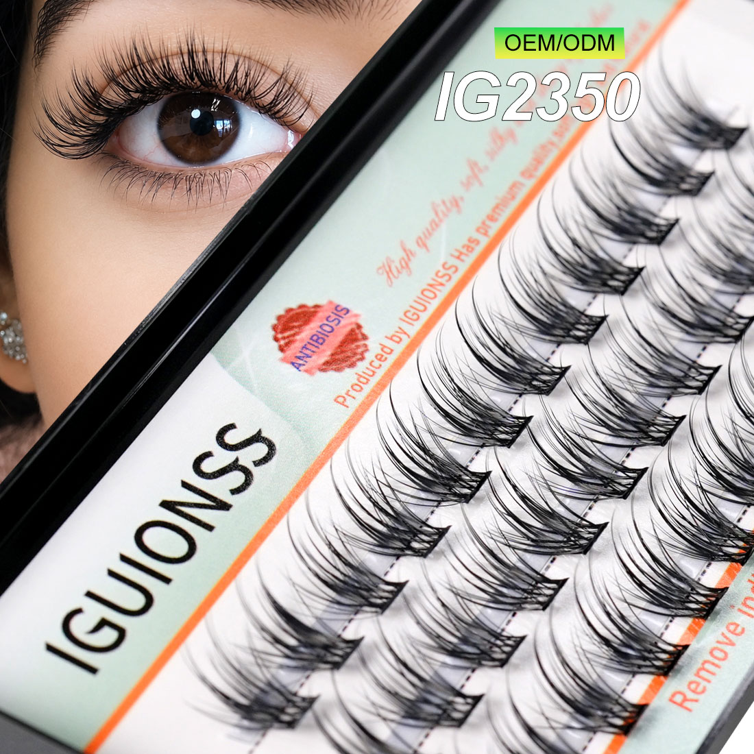 Eyelash Extension Human Hair - OEM ODM ขนตาแบบกลุ่ม DIY ต่อขนตาแบบเส้นต่อเส้น ขนตาแบบกลุ่มธรรมชาติ