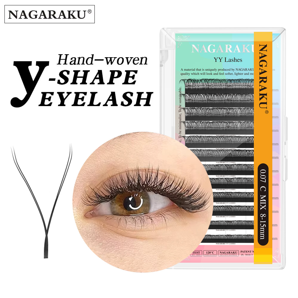 Eyelash Extension Human Hair - NAGARAKU YY รูปร่างHand Woven Premium Mink