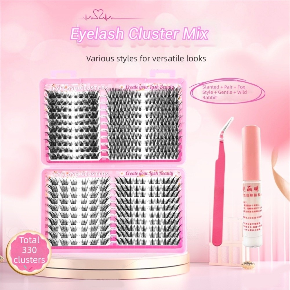 Eyelash Extension Natural Look - ขนตาปลอมแบบธรรมชาติสีดำ งอน C ให้เอฟเฟกต์ 3 มิติ