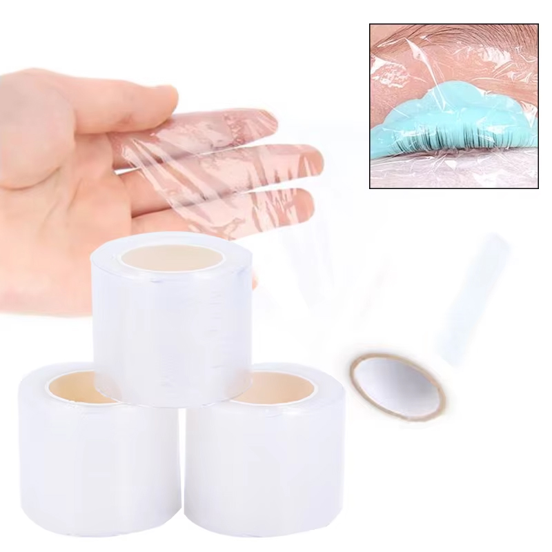 Eyelash Extension Look - ฟิล์มใสสำหรับแต่งหน้า 200 ม./ม้วน ฟิล์มห่อหุ้มสำหรับสักคิ้ว ต่อขนตา ลอกกาวต่อขนตา