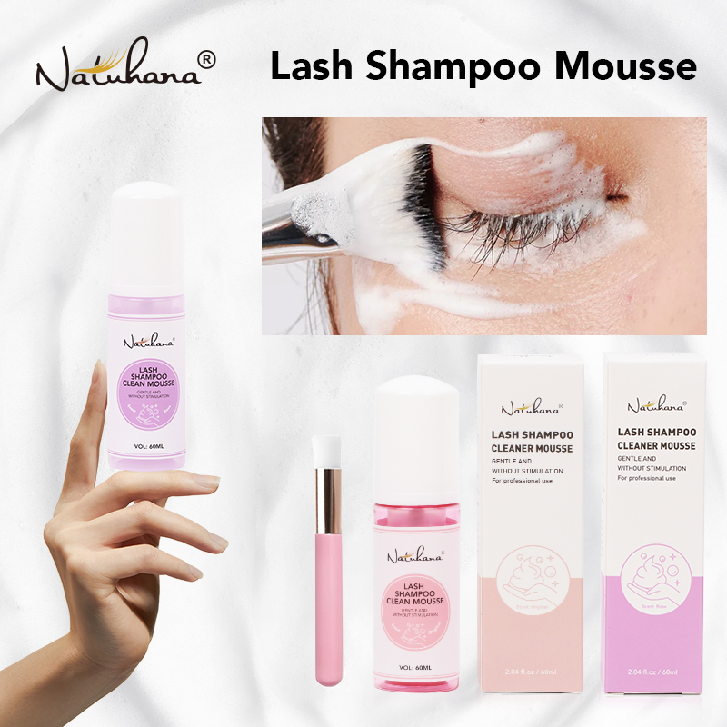 Eyelash Extension London - Natuhana 60ml Eyelash EXTENSION แชมพูมูสขนตาปลอมกาวอุปกรณ์เสริม Lash