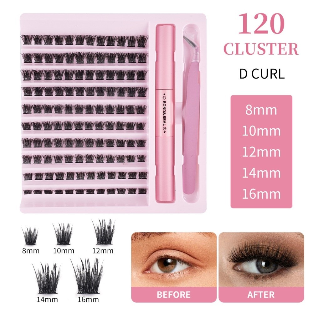 Eyelash Extension Natural Look - ขนตาปลอมคุณภาพสูง แบบติดกาวและซีล ดีไซน์เป็นช่อ ให้ลุคธรรมชาติ ขนตาแบบเส้นต่อเส้น สไตล์วิสปี้
