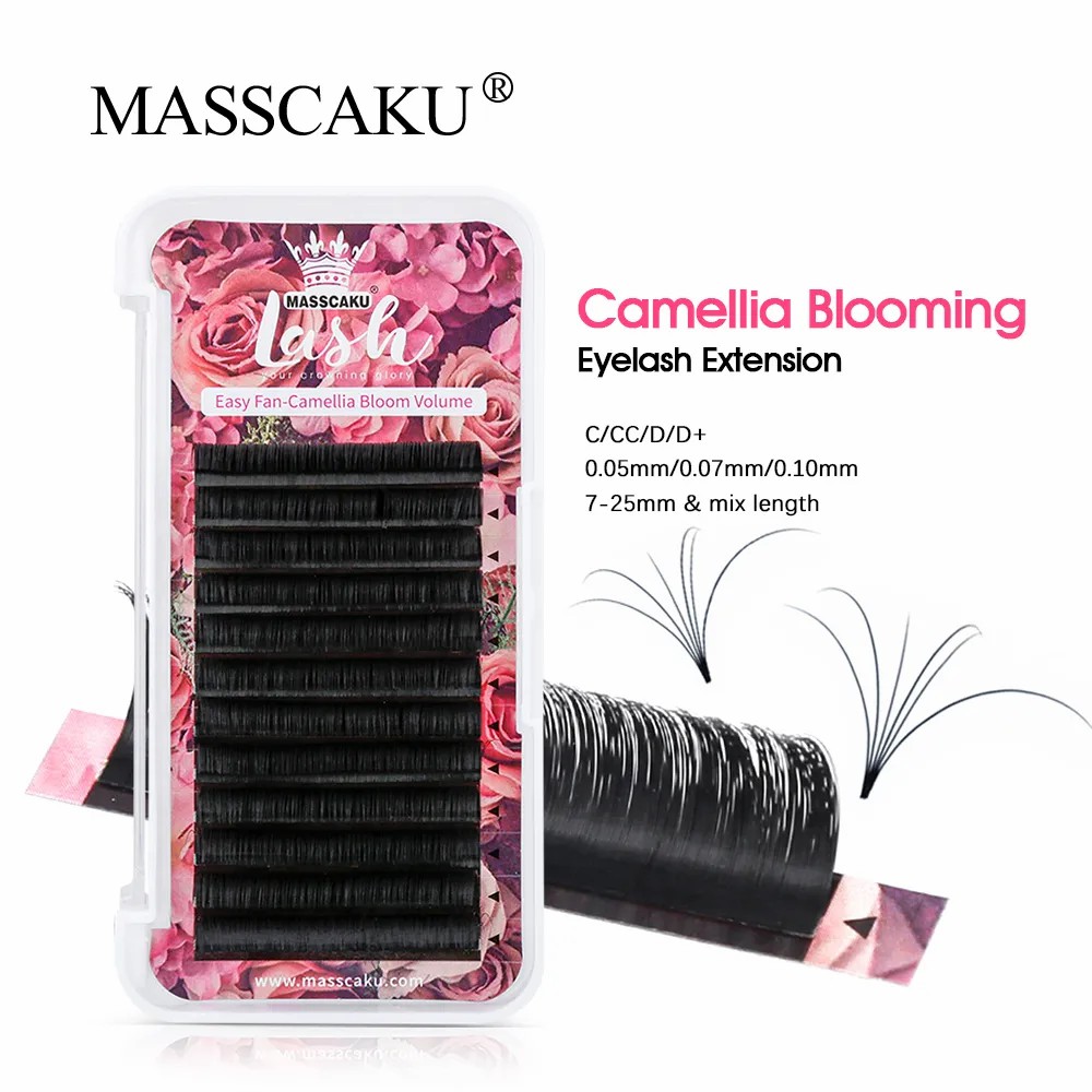 ขนตาปลอม MASSCAKU แบบ Easy Fan - Eyelash Extension Human Hair บทวิจารณ์และราคา