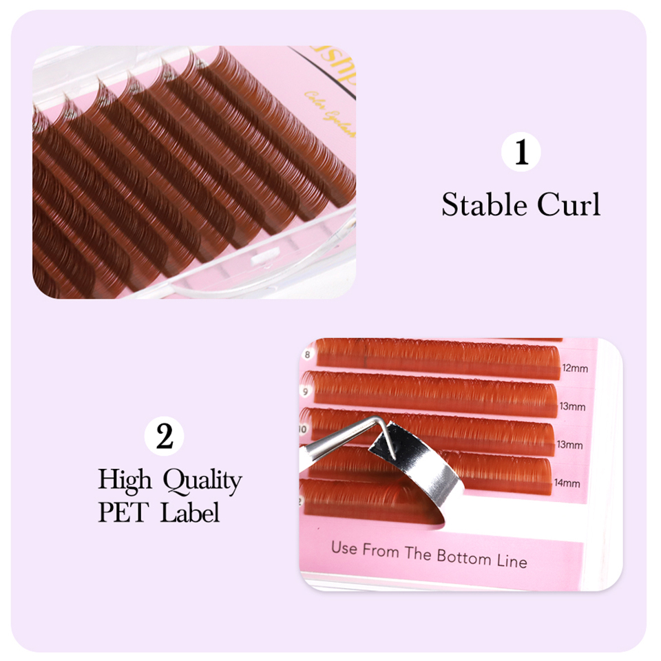 ขนตาปลอมแบบรัสเซียนวอลุ่ม สีน้ - Eyelash Extension Russian บทวิจารณ์และราคา