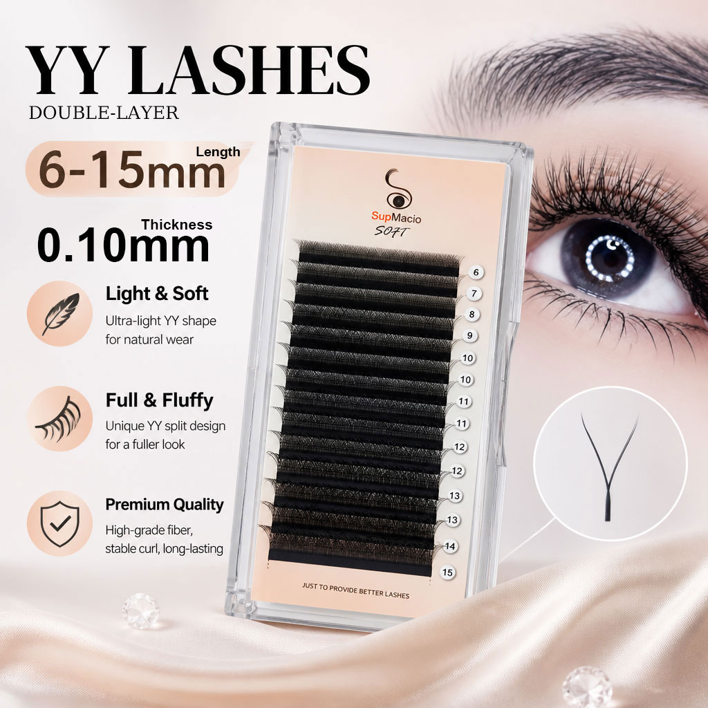 Supmacio 0.10 มม.YY Lash Y รูป - Eyelash Extension Human Hair บทวิจารณ์และราคา
