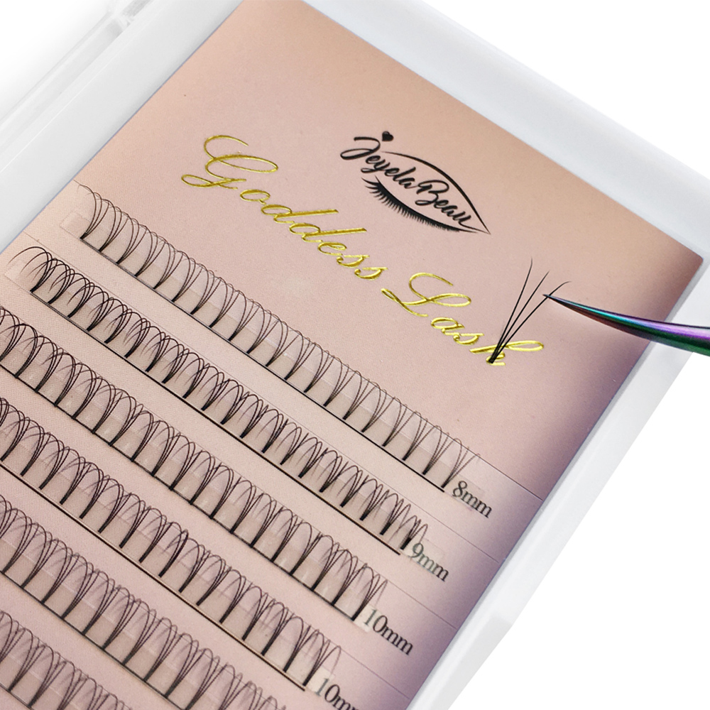 เทพธิดา 3D Premade พัดลมขนตาสั - Eyelash Extension Russian บทวิจารณ์และราคา