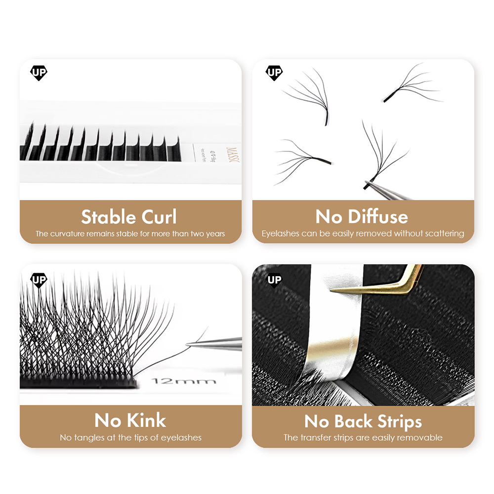 ขนตาปลอม MASSCAKU L LU M Curl  - Eyelash Extension Human Hair บทวิจารณ์และราคา