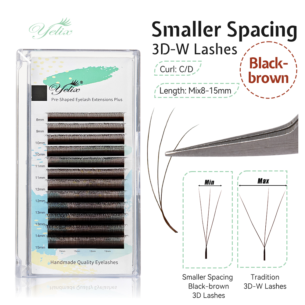 ขนตาปลอม Yelix 3D ทรง W 0.07 ง - Eyelash Extension For Asian Eyes บทวิจารณ์และราคา