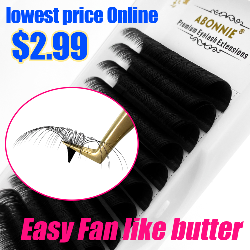 Abonnie 0.03-0.10 มม.Easy พัดล - Eyelash Extension Human Hair บทวิจารณ์และราคา