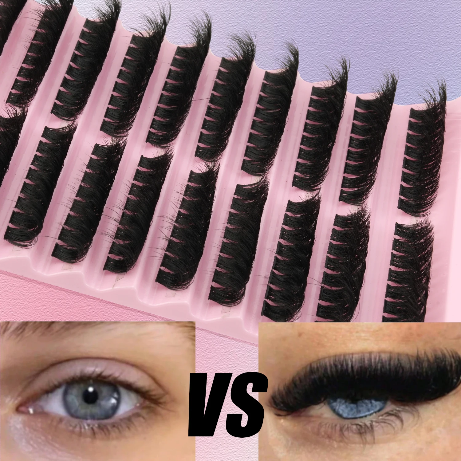 160 ชิ้น ขนตาปลอมแบบกลุ่มสไตล์ - Eyelash Extension Russian บทวิจารณ์และราคา