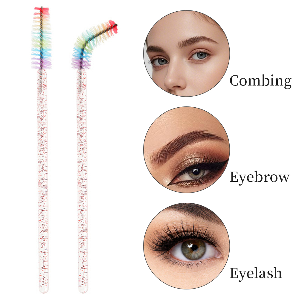 แปรงแต่งขนตาคริสตัลสีรุ้ง 50 ช - Eyelash Extension Look บทวิจารณ์และราคา