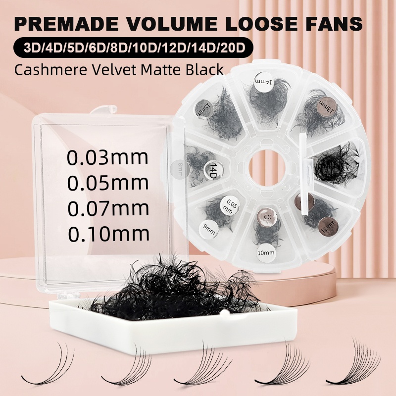 500 Premade Loose Lashes Pro M - Eyelash Extension For Asian Eyes บทวิจารณ์และราคา