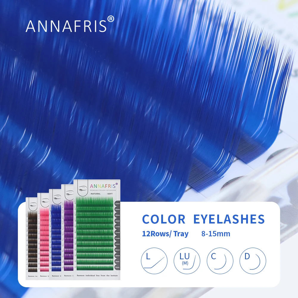 ANNAFRIS แต่ละสีต่อขนตา C D Cu - Eyelash Extension Russian บทวิจารณ์และราคา