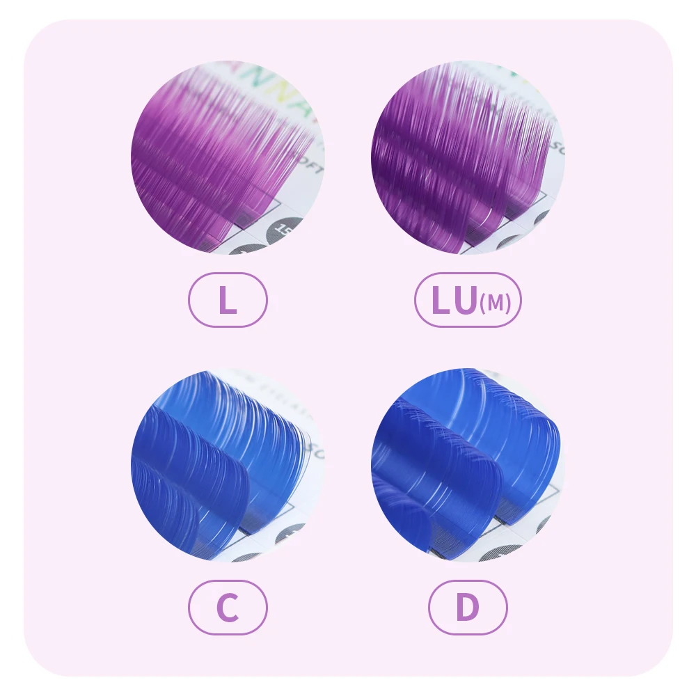 ANNAFRIS แต่ละสีต่อขนตา C D Cu - Eyelash Extension Russian บทวิจารณ์และราคา