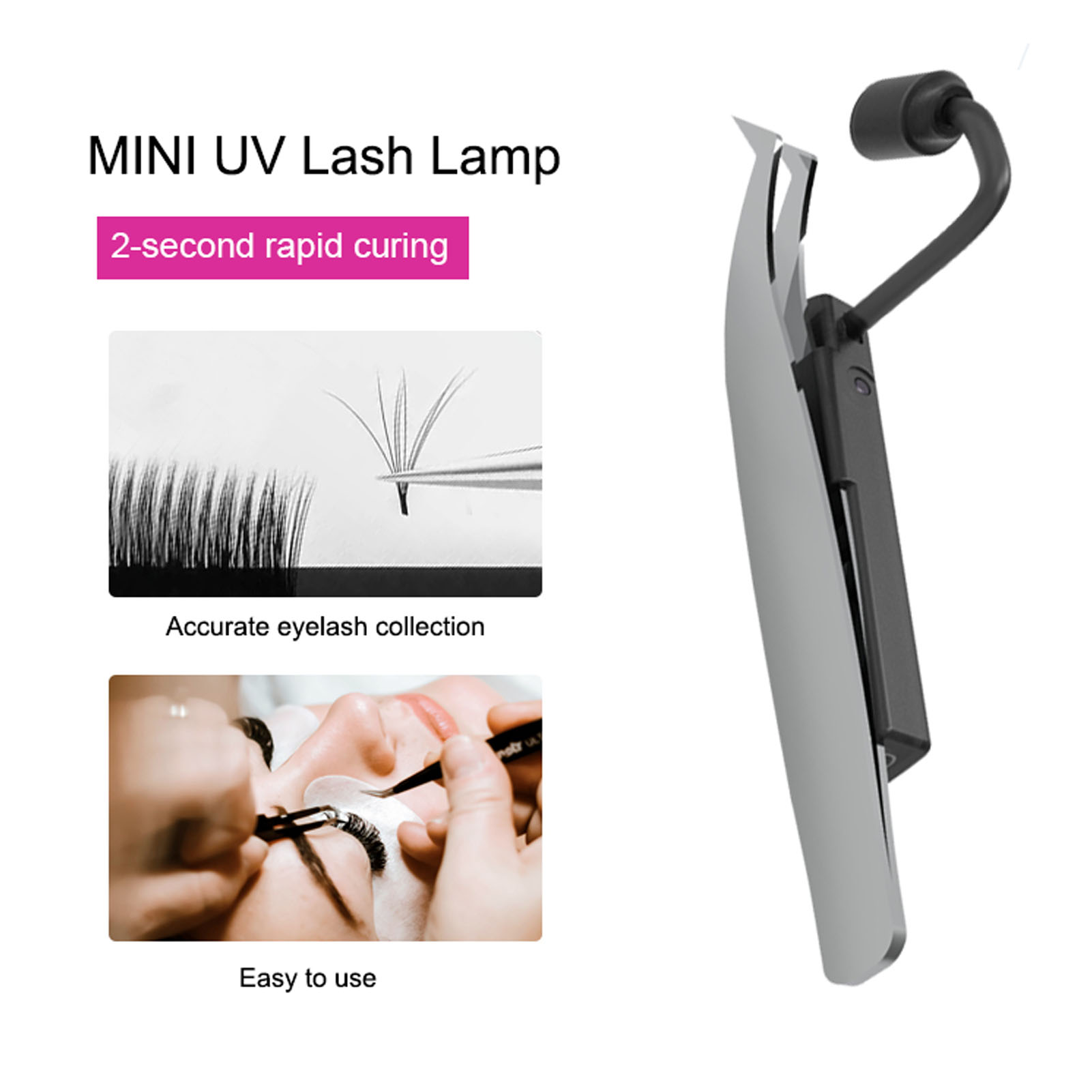 โคมไฟ LED สำหรับต่อขนตา 1W 395 - Eyelash Extension Look บทวิจารณ์และราคา