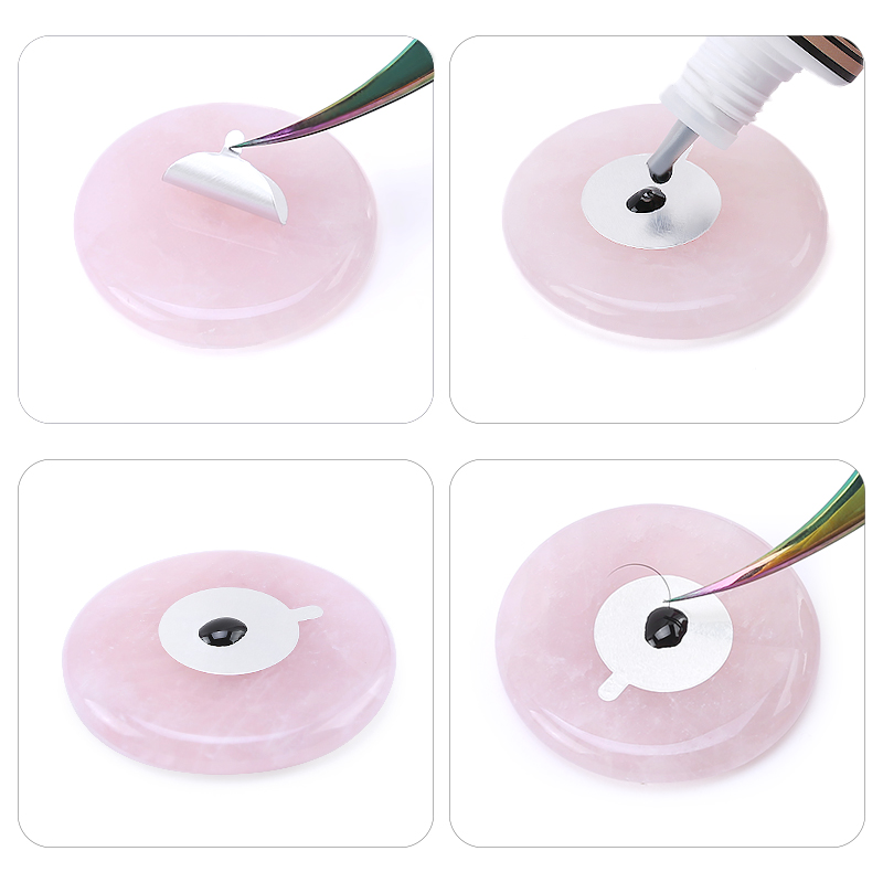 กาวพาเลทขนตาสีชมพูสีเขียวหยกหิ - Eyelash Extension London บทวิจารณ์และราคา